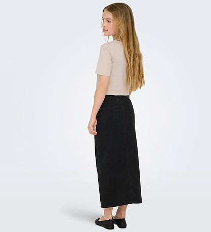 Jupe Kids Only - Denim - Midi - KogSiri - Lavé Black