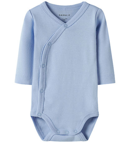 Name It Wickel Bodys l/ä - Noos - NbnBody - 2er-Pack - Blau/Beig