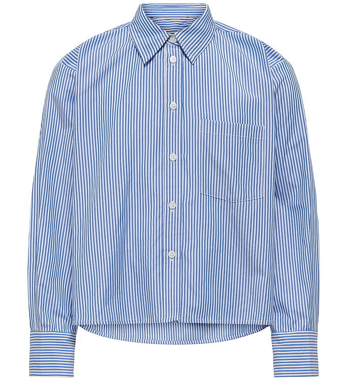 Kids Only Skjorte - KogEma - Bright White/Mazarine Blue