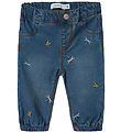 Name It Jeans - NbfRose - Shaped - Medium Blue Denim/Moth Embroi Name It Jeans - NbfRose - Shaped - Medium Blue Denim/Moth Embroi