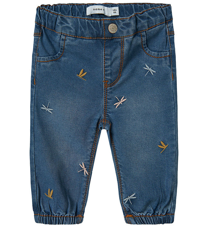 Name It Jeans - NbfRose - Shaped - Medium Blue Denim/Moth Embroi