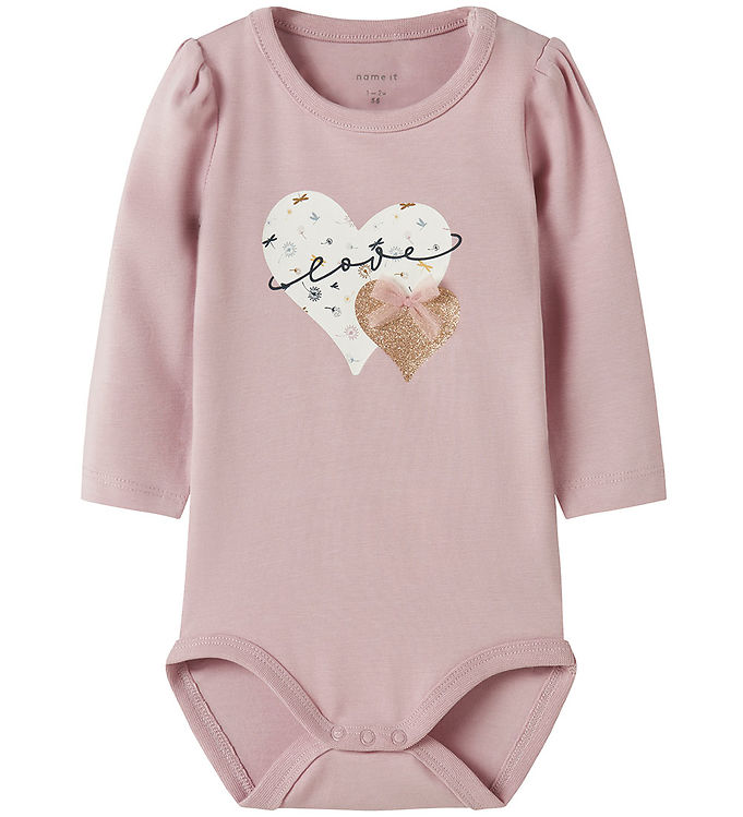 Name It Body l/æ - NbfKinin - Burnished Lilac m. Glitter