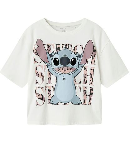 Name It T-shirt - NkfJixi - Stitch - Bright White