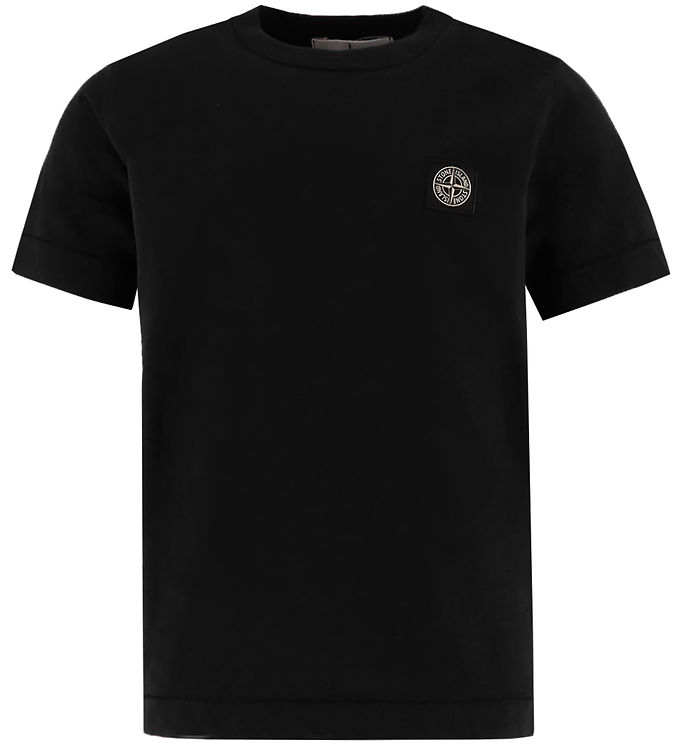Stone Island T-shirt m. Logo - Sort