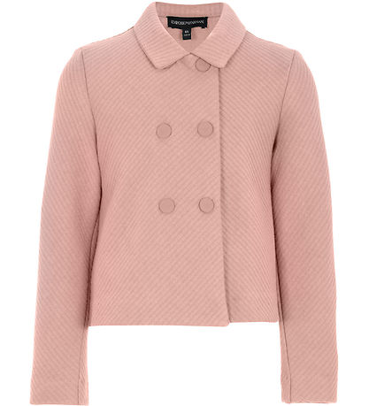 Emporio Armani Cardigan - Rib - Mahogany Rose Emporio Armani Cardigan - Rib - Mahogany Rose