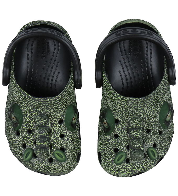 Crocs Sandaler - Classic IAM Scary Dino - Sort/Grøn