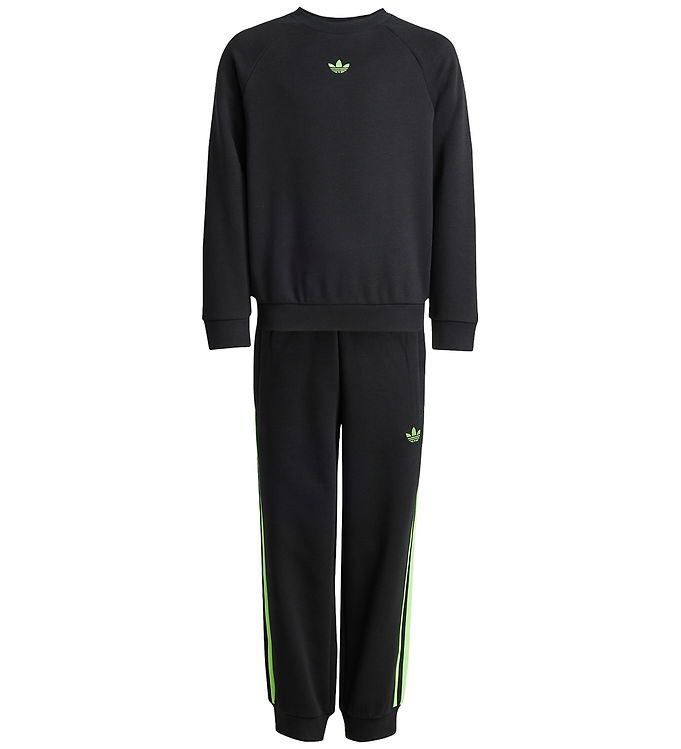adidas Originals Sweatsæt - Crew - Sort/Siggnr