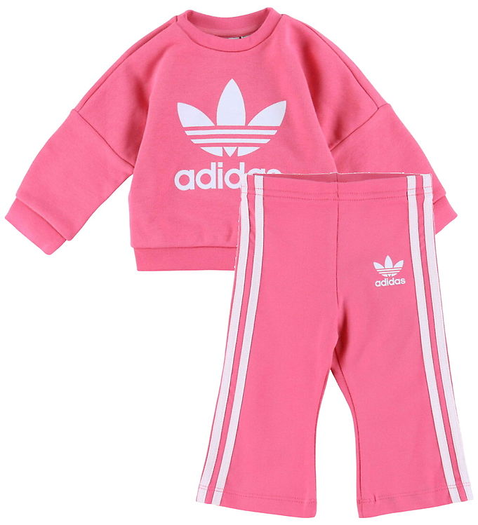 adidas Originals Sweatsæt - Loose Crew Set - Pnkfus