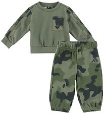 adidas Performance Sweatsæt - Inf Camo - Olistr/Sort adidas Performance Sweatsæt - Inf Camo - Olistr/Sort