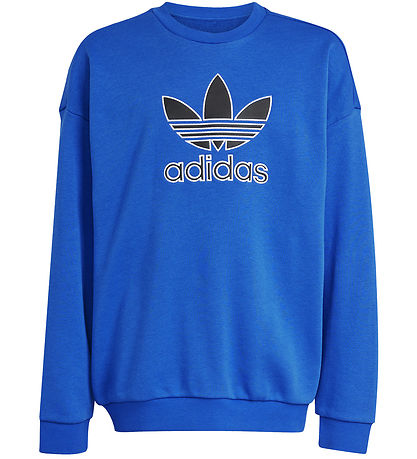 adidas Originals Sweatshirt - Trefoil Crew - Blå/Sort
