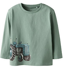 Name It Bluse - NmmLudde - Jadeite m. Traktor Name It Bluse - NmmLudde - Jadeite m. Traktor