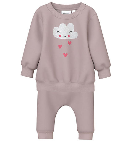 Name It Sweatset - NbfVrillie - Gepolijst Lilac/Cloud