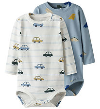 Name It Body l/æ - NbmVroels - 2-pak - Cloud Dancer/Dusty Blue Name It Body l/æ - NbmVroels - 2-pak - Cloud Dancer/Dusty Blue