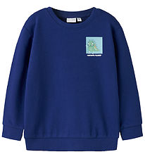 Name It Sweatshirt - NmmVasha - Sodalite Blue/Monster Mashup Name It Sweatshirt - NmmVasha - Sodalite Blue/Monster Mashup
