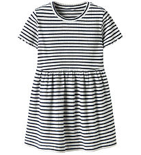 Name It kjole - Rib - NmfVemma - Bright White/Blue Name It kjole - Rib - NmfVemma - Bright White/Blue