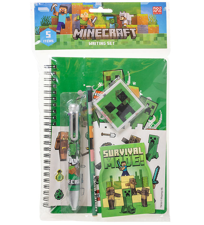 Minecraft Skrivesæt - 5 Dele