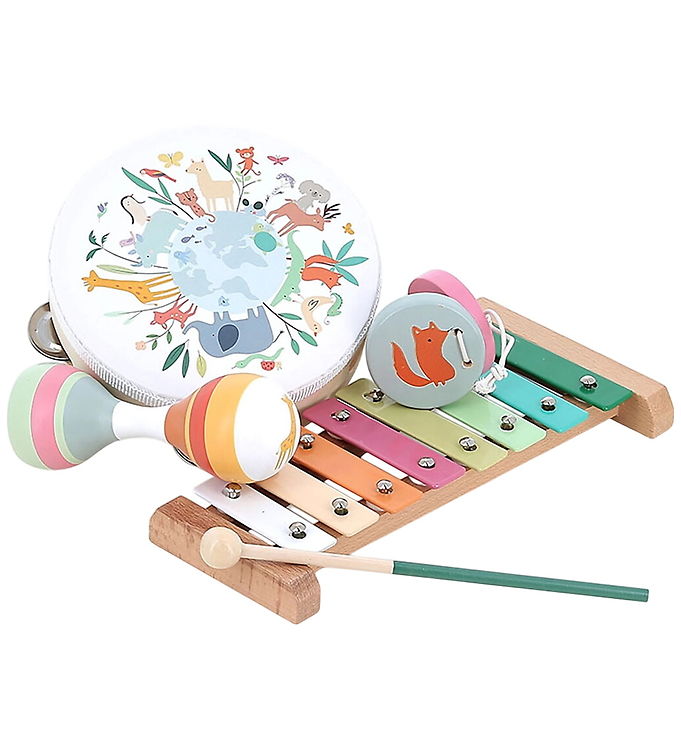 Musiksæt i træ 5 gode instrumenter - Vilac