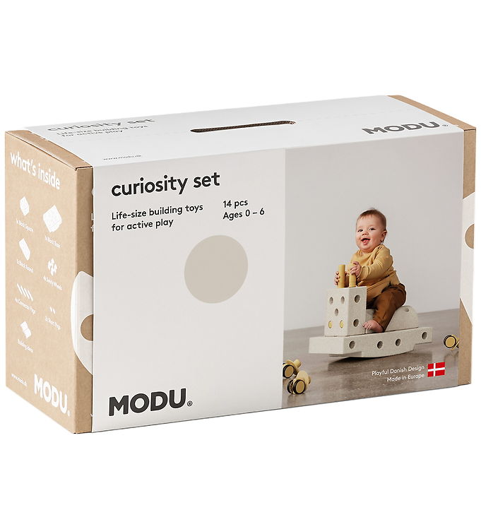 MODU Curiosity Sæt - 14 Dele - 50x30x20 cm - Sand Grey/Honey Yel