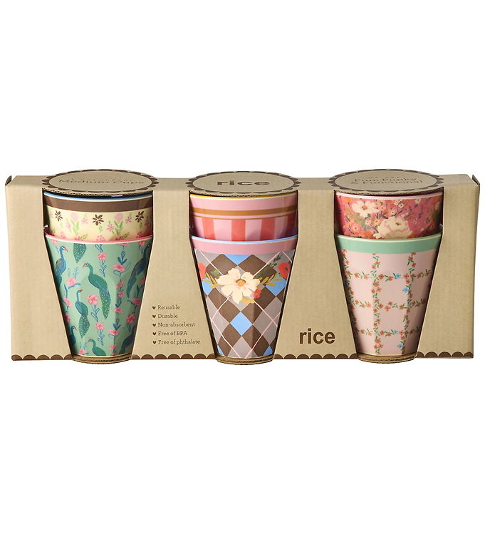 Rice Kopper - Melamin - 6 stk. - 160 ml - All You Need Is Love