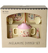 Rice Dinner Set - Melamine - 4 pcs - Pink Fun Fair