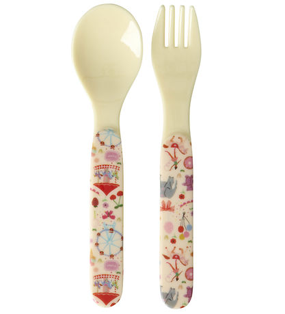 Rice Spisesæt - Melamin - 4 stk. - Pink Fun Fair Rice Spisesæt - Melamin - 4 stk. - Pink Fun Fair