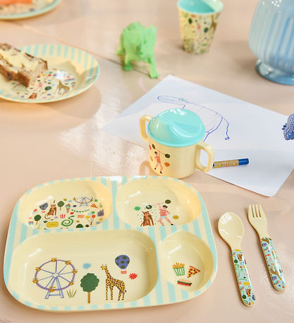 Rice Spisesæt - Melamin - 4 stk. - Mint Fun Fair Rice Spisesæt - Melamin - 4 stk. - Mint Fun Fair