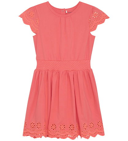 Minymo Kjole - Calypso Coral m. Broderi Anglaise 
