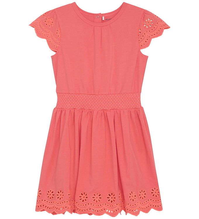 Minymo Kjole - Calypso Coral m. Broderi Anglaise