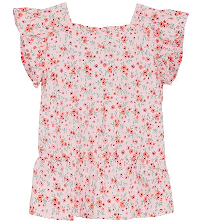 Minymo Top - Rose Quartz w. Flowers
