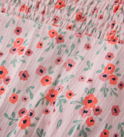 Minymo Top - Rose Quartz w. Flowers