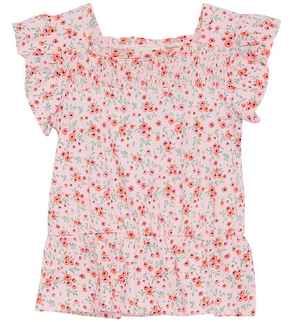 Minymo Top - Rose Quartz w. Flowers