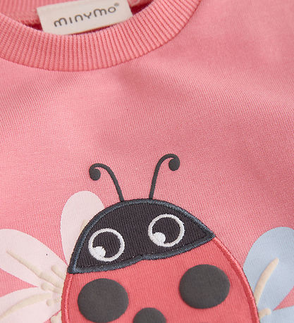 Minymo Sweatshirt - Viscose/Cotton - Strawberry Pink