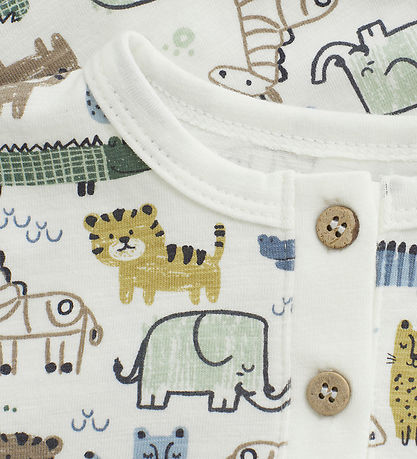 Minymo Bluse - Marshmallow White m. Print