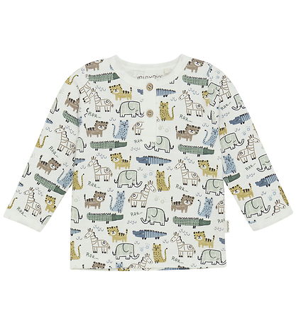 Minymo Bluse - Marshmallow White m. Print