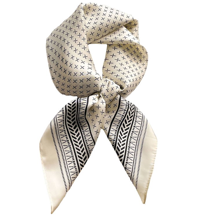 By Stær Tørklæde - Callie - Råhvid/Sort