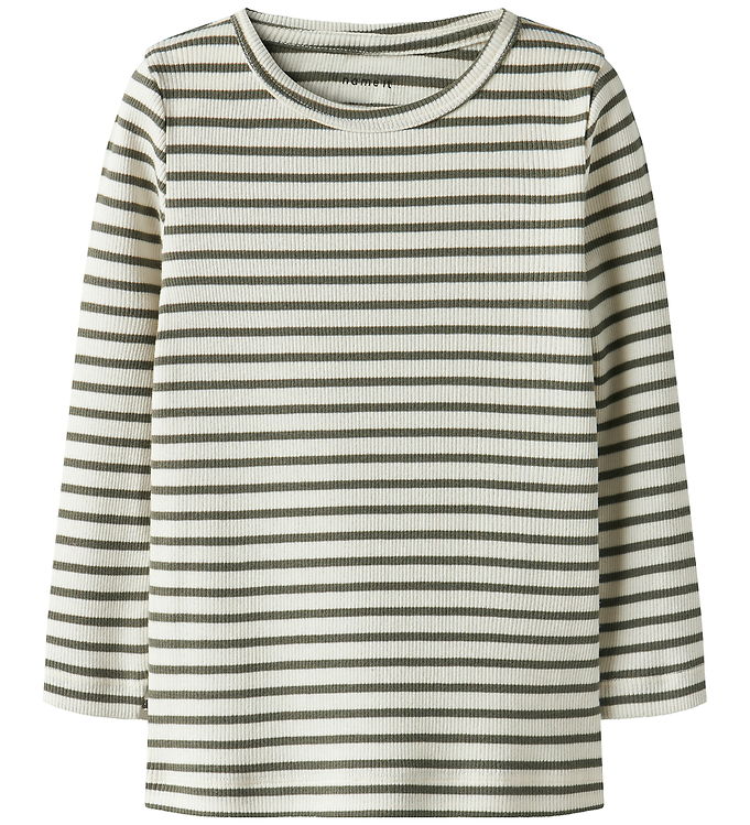 Name It Bluse Rib Noos NmnBani - Dusty Olive