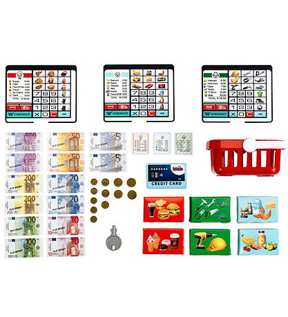 Klein Kasseapparat m. Lyd og Lys - Hvid