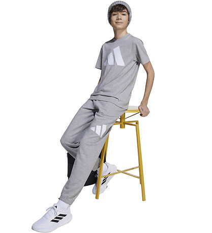 adidas Performance Sweatpants - J BL FT PT - Mgreyh/Hvid
