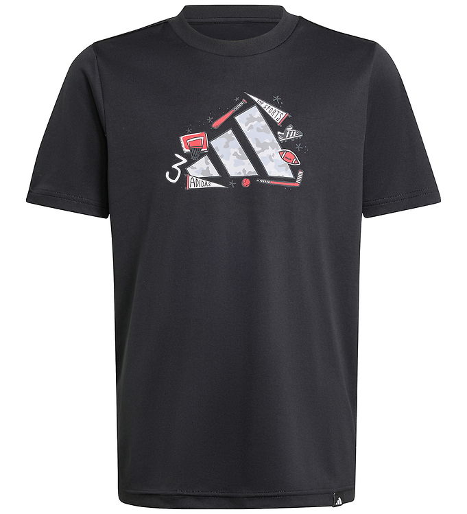 adidas Performance T-shirt - J Camo Train - Sort