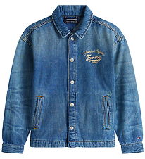 Tommy Hilfiger Denimjakke - EMB Shacket - Islandblue Tommy Hilfiger Denimjakke - EMB Shacket - Islandblue