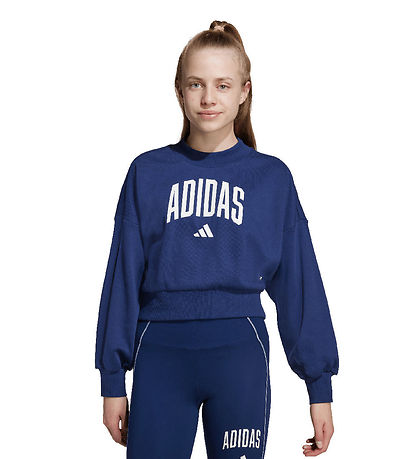adidas Performance Collegepaita - Rajattu - Tummansininen/White 