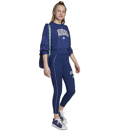 adidas Performance Collegepaita - Rajattu - Tummansininen/White 