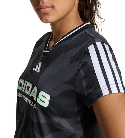 adidas Performance T-shirt - Cropped - Carbon/Black/White