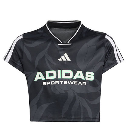 adidas Performance T-shirt - Cropped - Carbon/Black/White