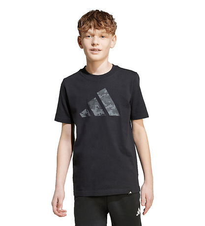 adidas Performance Stuttermabolur - Camouflage - Svart M. Lógó