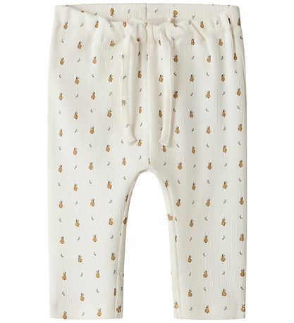 Lil' Atelier Trousers - Rib - NbnLago - Coconut Milk/Pear