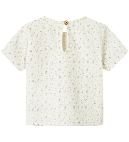 Lil' Atelier T-shirt - NbfHailey - Coconut Milk w. Flowers