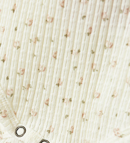 Lil' Atelier Bodysuit l/s - Rib - NbfHulla - Coconut Milk