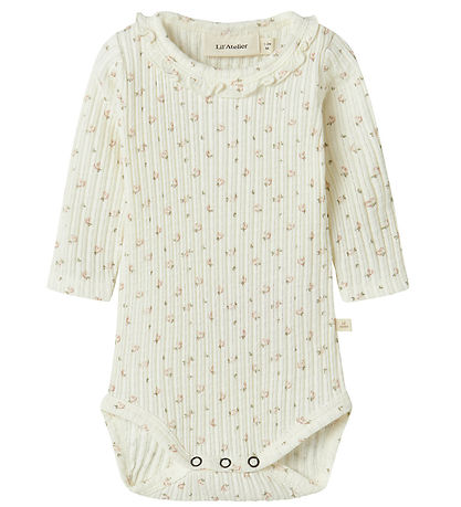 Lil' Atelier Bodysuit l/s - Rib - NbfHulla - Coconut Milk