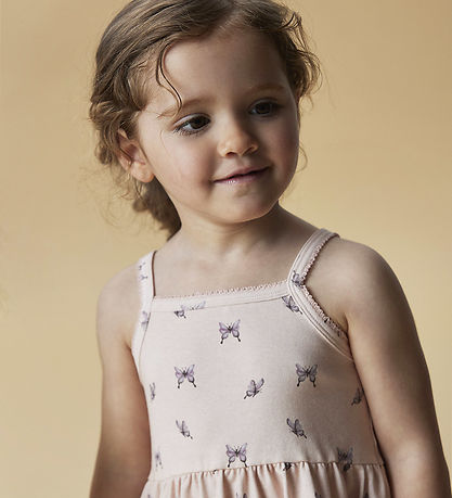 Lil' Atelier Top - NmfGayo - Peach Blush/Vlinderdas